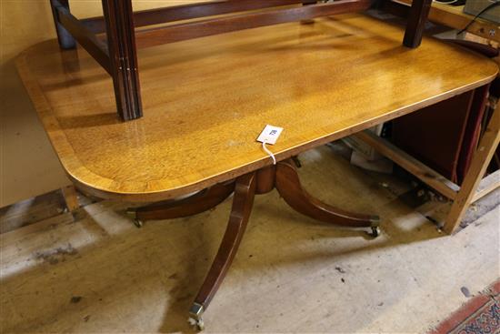 A George III rosewood banded mahogany breakfast table, 4ft 4in. x 3ft 11in.